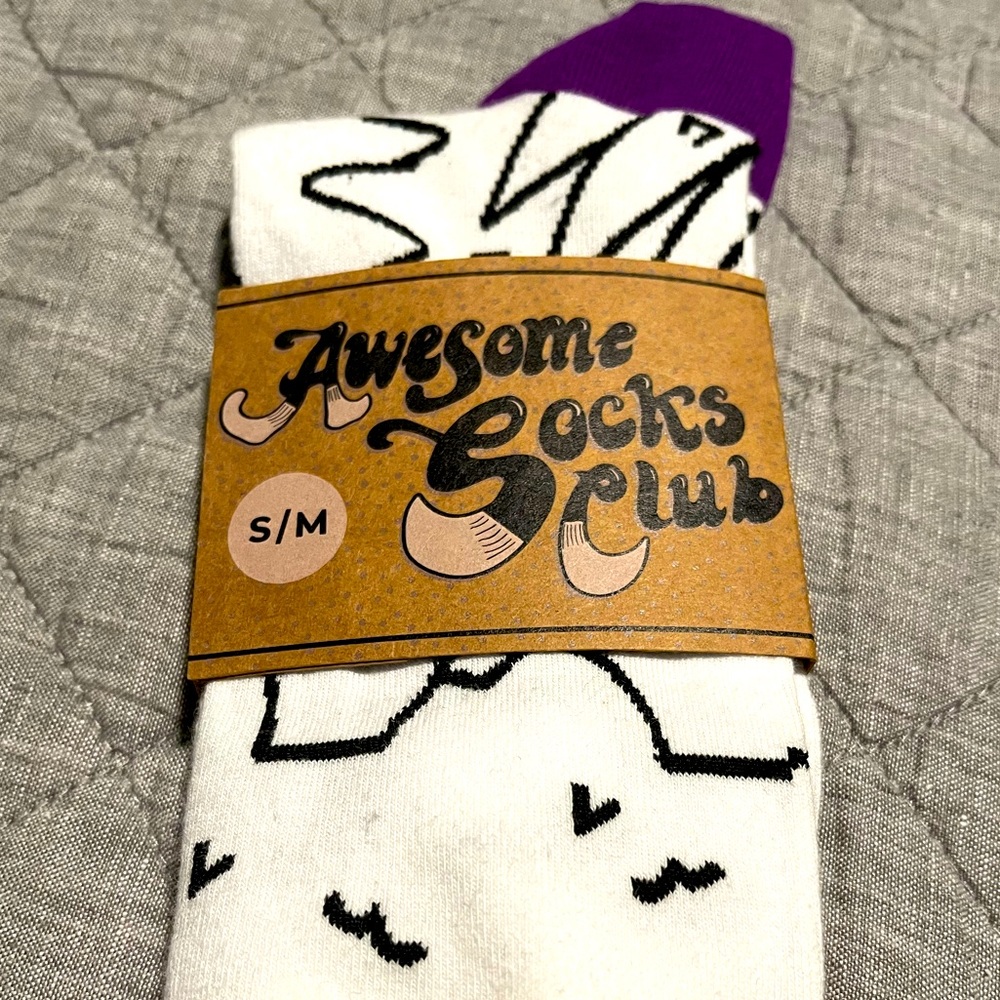 DFTBA Awesome Socks Club March 2022 S/M Unisex Socks- NWT